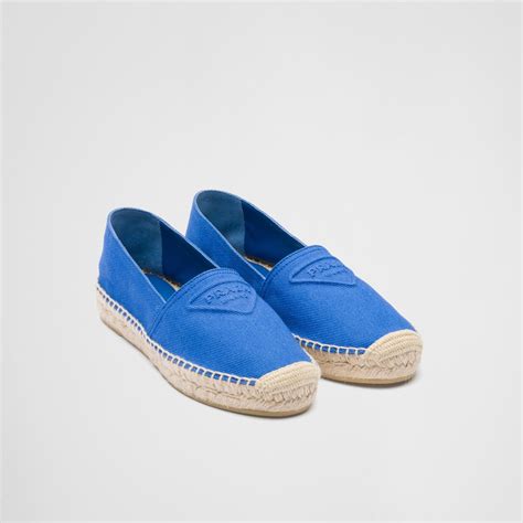 Sapphire Blue Cotton drill espadrilles 